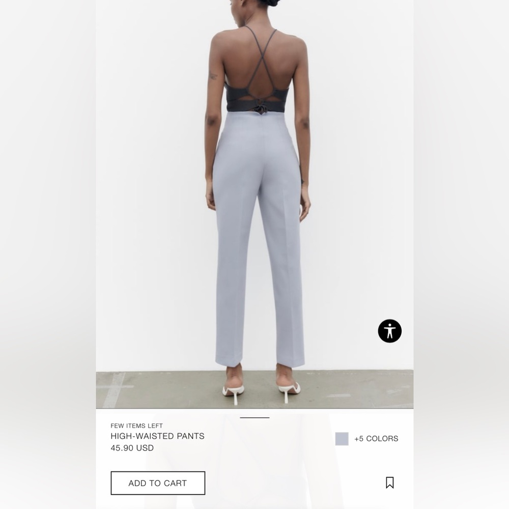 Zara high waisted gray trousers NEVER WORN